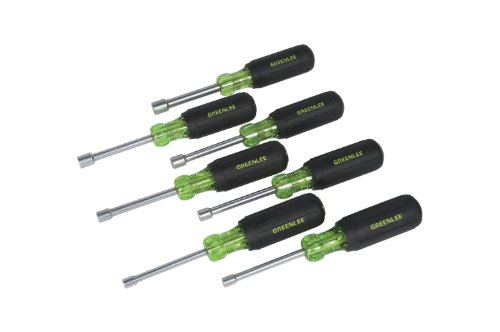 Greenlee 89225 NA Screw Nut drivers 7-Piece Nut Driver Set 75mm Shank Sizes 5mm 55mm 6mm 7m