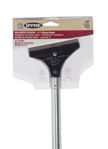Hyde Tools 33095 4-Inch Offset Wallpaper Scraper with 48-Inch Handle