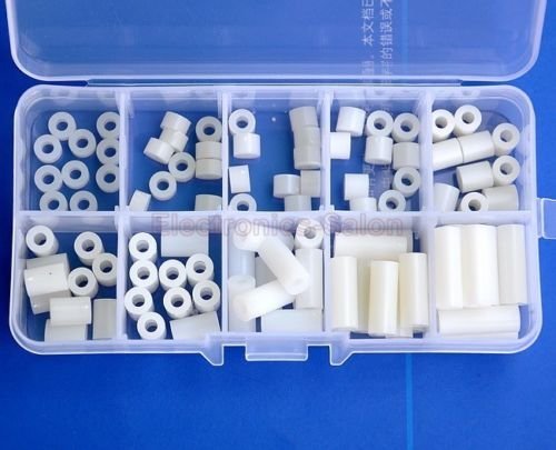 Electronics-Salon Nylon Round Spacer Assortment Kit for M3 Screws Plastic