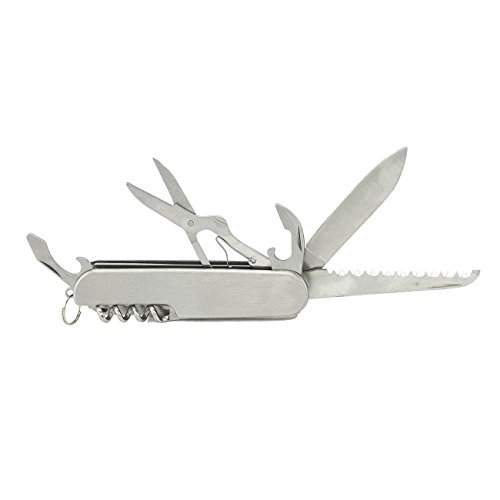 Neiko 00668A Stainless Steel Multi-Function Pocket Knife with Nylon Pouch