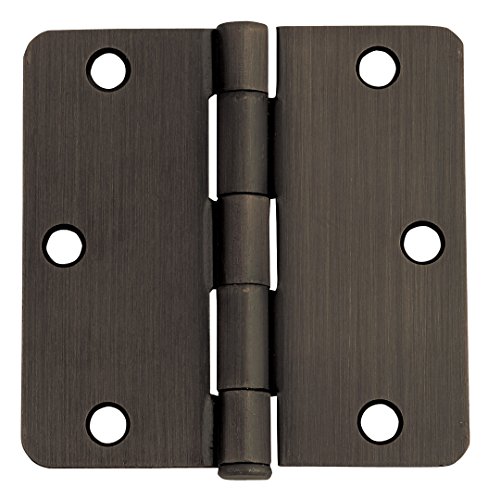 Design House 202465 6-Hole 14-Inch Radius Door Hinge 35-Inch by 35-Inch Oil Rubbed Bronze Finish